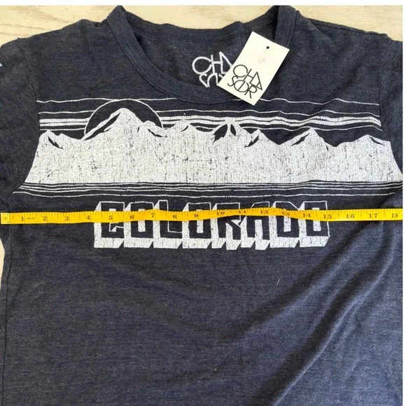 Chaser Colorado Graphic Tee Long Sleeve Mountain Top Made in USA Large - Picture 4 of 6
